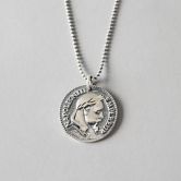 S925 silver coin pendant necklace