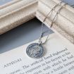 S925 silver coin pendant necklace