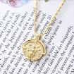 S925 silver coin pendant necklace