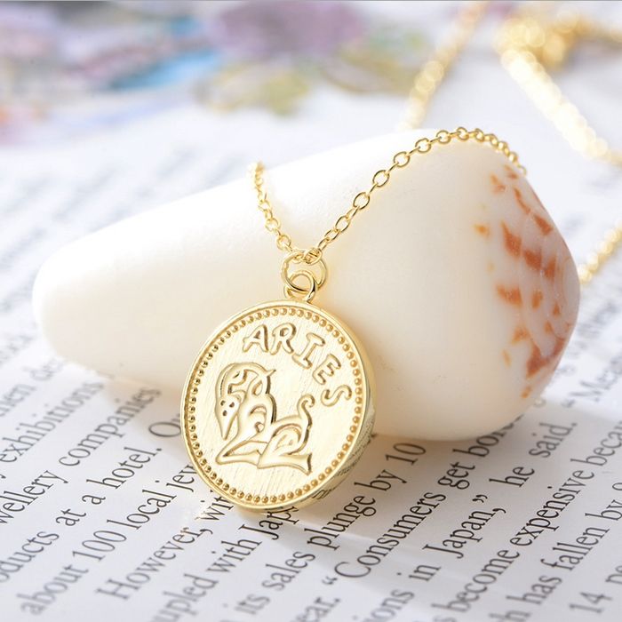 S925 silver coin pendant necklace