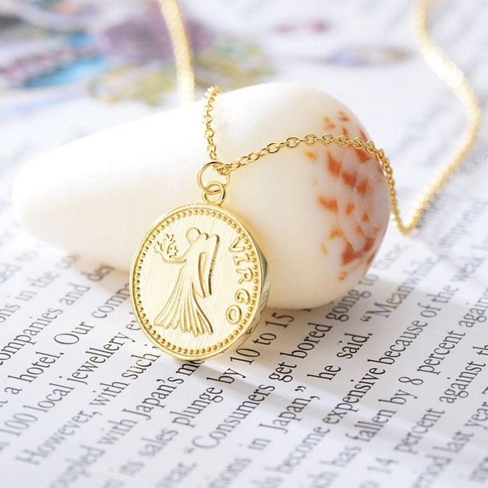 S925 silver coin pendant necklace