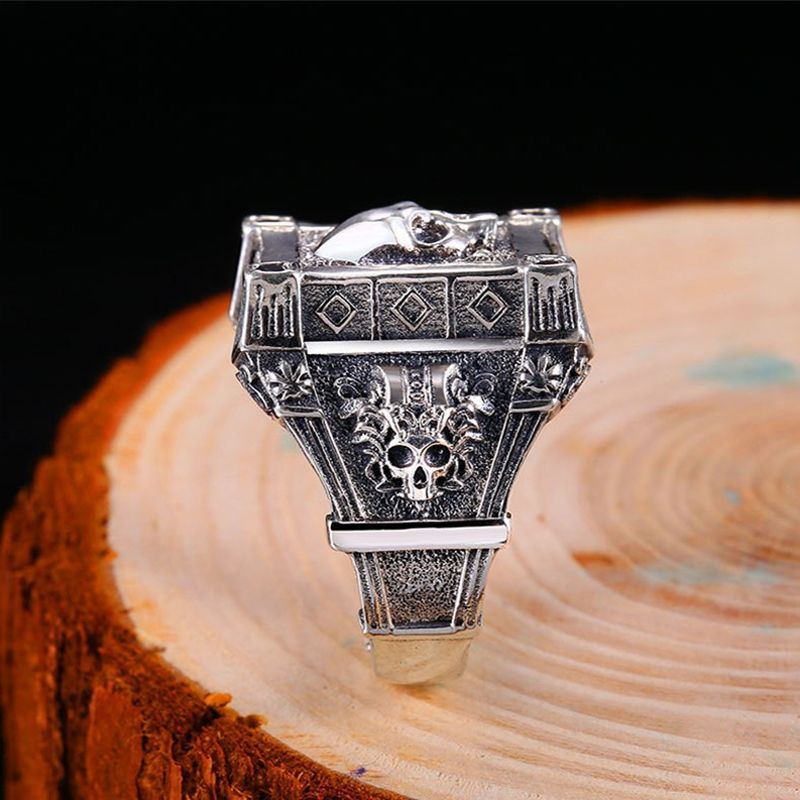 S925 sterling silver Gothic ring