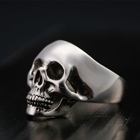 925 Silver Skull Rings Domineering Tooth Vintage Punk Promising Engagement Wedding Jewelry