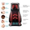 Full Body Neck Back Massager Shiatsu Massage Chair Car Seat Cushion-Red