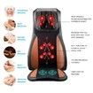 Full Body Neck Back Massager Shiatsu Massage Chair Car Seat Cushion-Orange