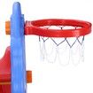 Dual Slide Swing Set Basketball Hoop Set Kids Play Activity Center