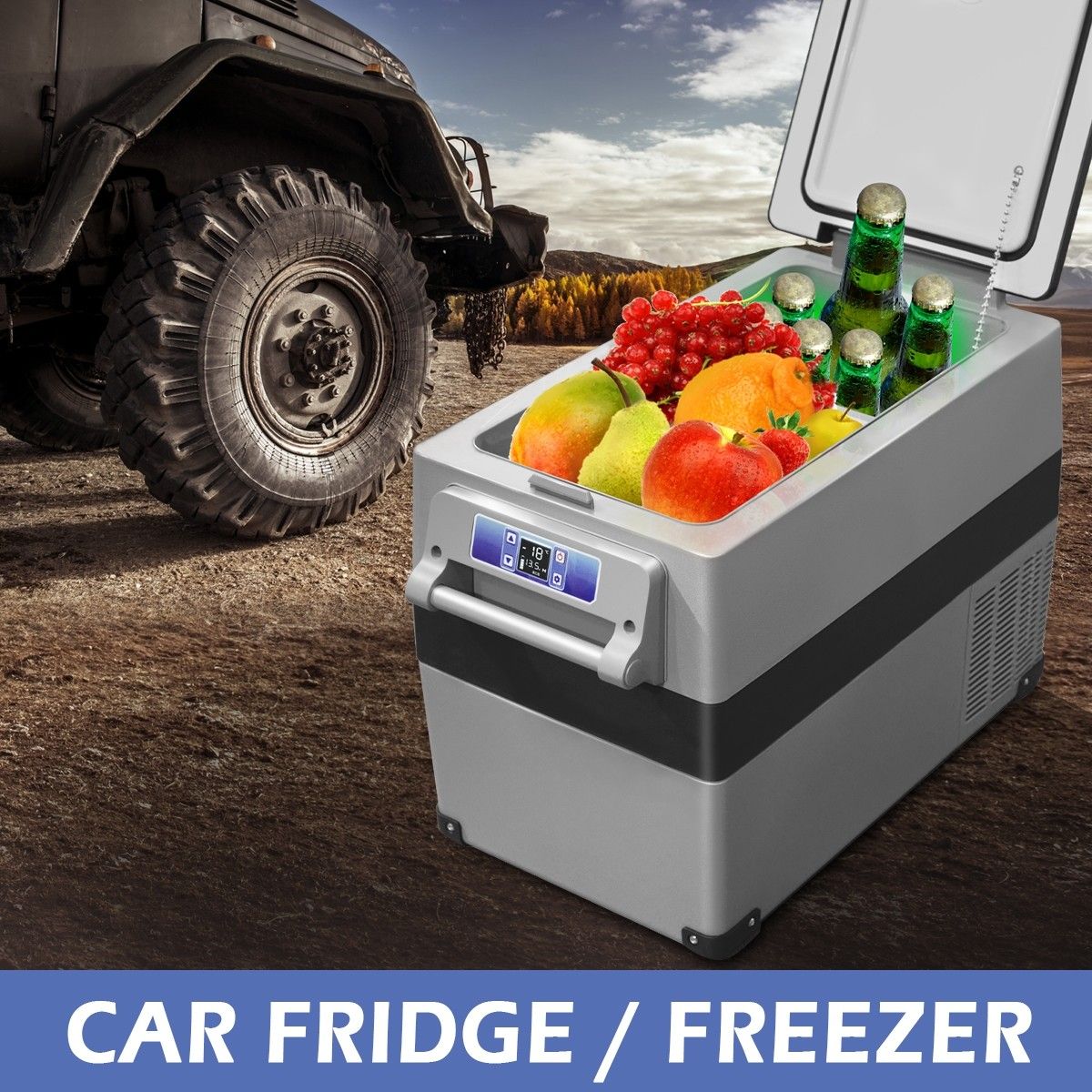 vevor 45l portable car refrigerator