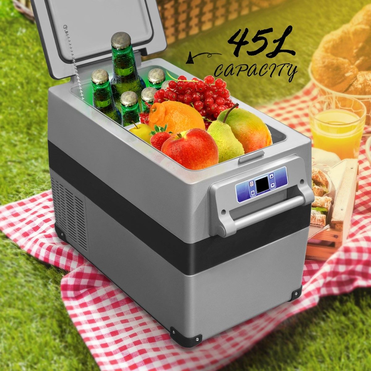 vevor 45l portable car refrigerator