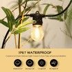 32M LED String Lights Weatherproof Outdoor Festoon Bulbs w/31 Bulbs