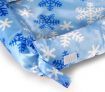 Soft Padded Large L Dog Pet Cooling Bed - Blue Snowflake Design