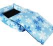 Soft Padded Small S Dog Pet Cooling Bed - Blue Snowflake Design
