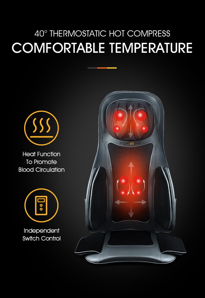 Air Compression Shiatsu Rotating Massage Seat Cushion Neck Back Full Body Massager Nz 