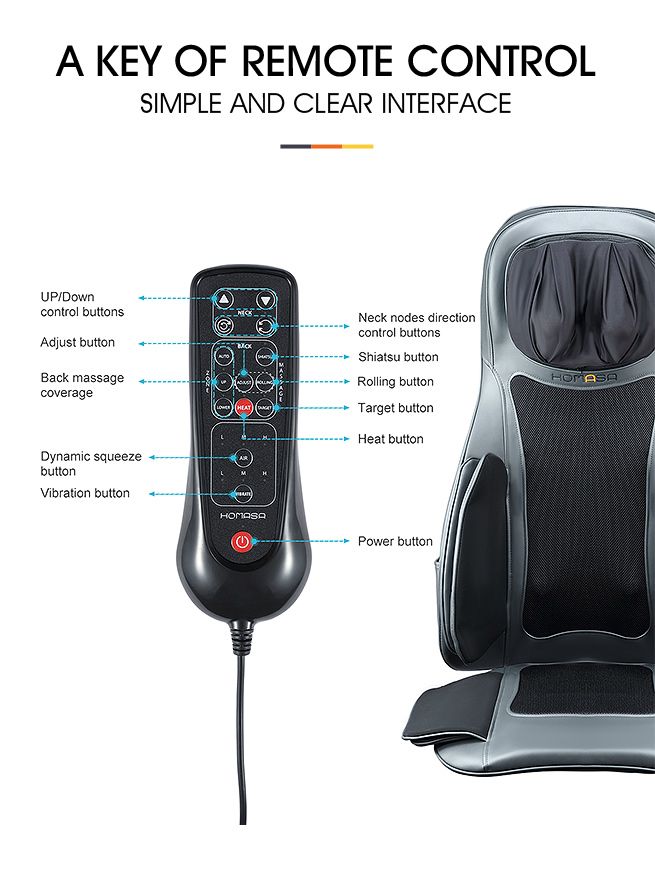 Air Compression Shiatsu Rotating Massage Seat Cushion Neck Back Full Body Massager Crazy Sales 