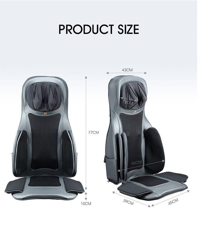 Air Compression Shiatsu Rotating Massage Seat Cushion Neck Back Full 4688