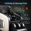 HOMASA 4D Electric Massage Recliner Chair Zero Gravity Massager Off White