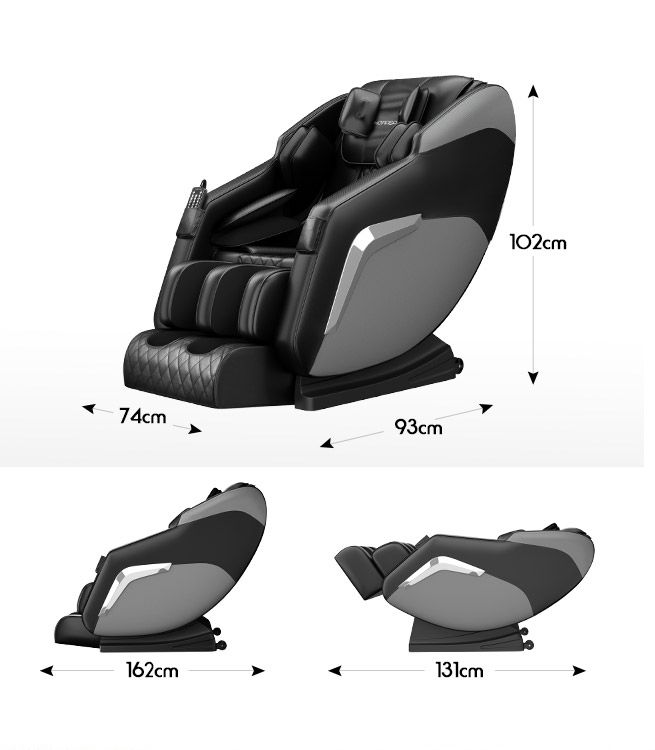 HOMASA Black Full body Massage Chair Zero Gravity Recliner