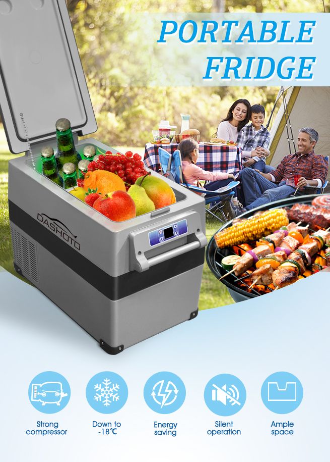 45L Portable Car Fridge Freezer Cooler 12V/24V/240V Caravan Boat ...