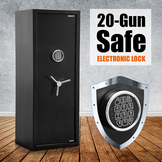 New 20 Gun Electronic Storage Locker Safe for Rifle Firearm with