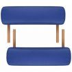 Blue Foldable Massage Table 3 Zones with Wooden Frame