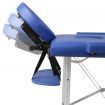 Blue Foldable Massage Table 3 Zones with Aluminium Frame