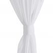 White Sheer Curtain 140 x 175 cm 2 pcs