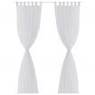 White Sheer Curtain 140 x 245 cm 2 pcs