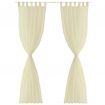 Cream Sheer Curtain 140 x 175 cm 2 pcs