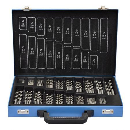 170-Piece Twist Drill Bit Set in Metal Box HSS