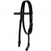 Western Saddle, Headstall&Breast Collar Real Leather 17" Black