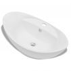 Luxury Ceramic Basin Oval with Overflow and Faucet Hole