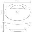 Luxury Ceramic Basin Oval with Overflow and Faucet Hole