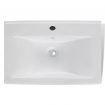 Luxury Ceramic Basin Rectangular Sink White with Faucet Hole