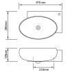Ceramic Sink Basin Faucet & Overflow Hole Bathroom White