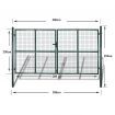 Garden Mesh Gate Fence Door Wall Grille 289 x 200 cm / 306 x 250 cm