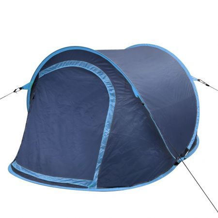 Pop-up Camping Tent 2 Persons Navy Blue / Light Blue