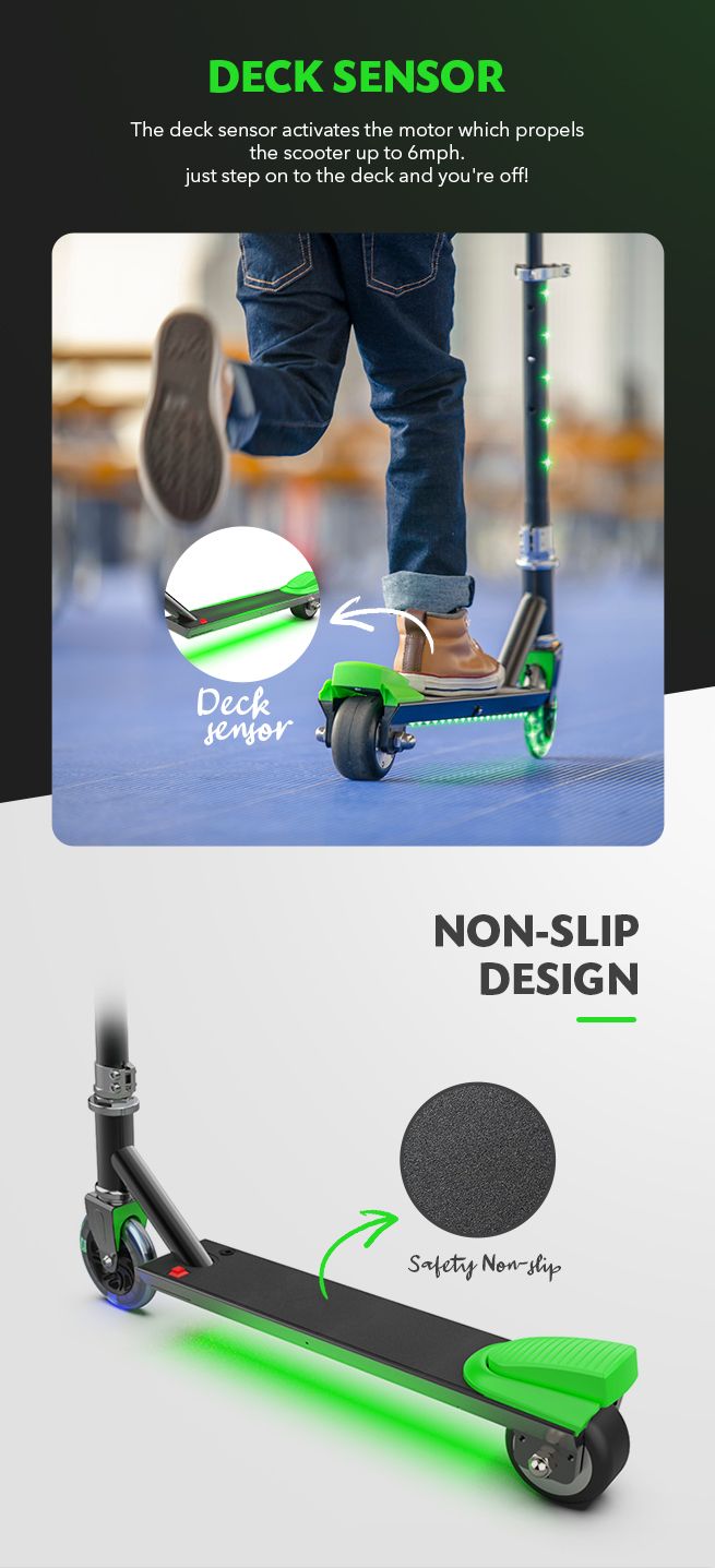 New Electric Kids Scooter Kick Start with LED Lights Adjustable