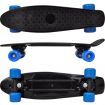 Retro Skateboard with Black Top Blue Wheels 6,1"