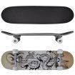 Oval Shape Skateboard 9 Ply Maple Dragon Design 8"