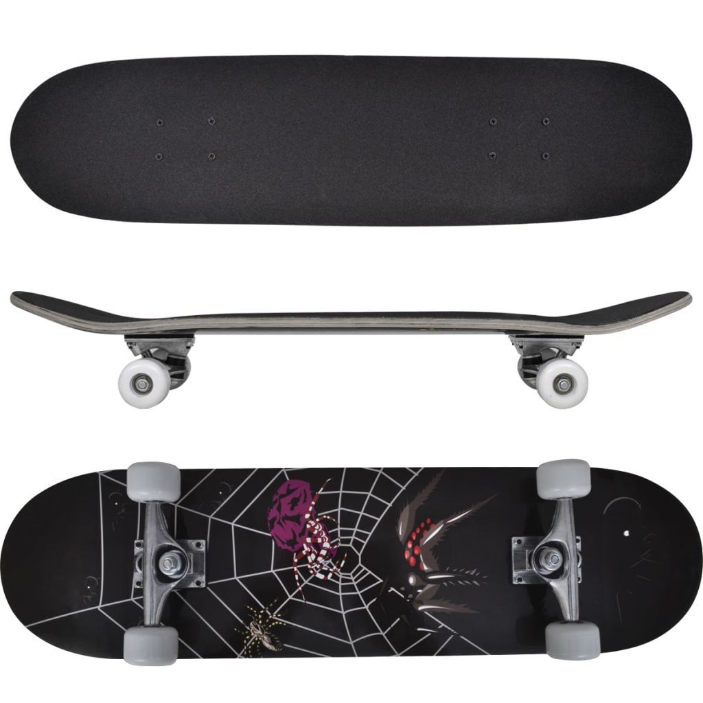 Oval Shape Skateboard 9 Ply Maple Spider Design 8"