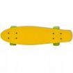 Retro Skateboard with Yellow Top Green Wheels 6.1"