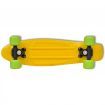 Retro Skateboard with Yellow Top Green Wheels 6.1"