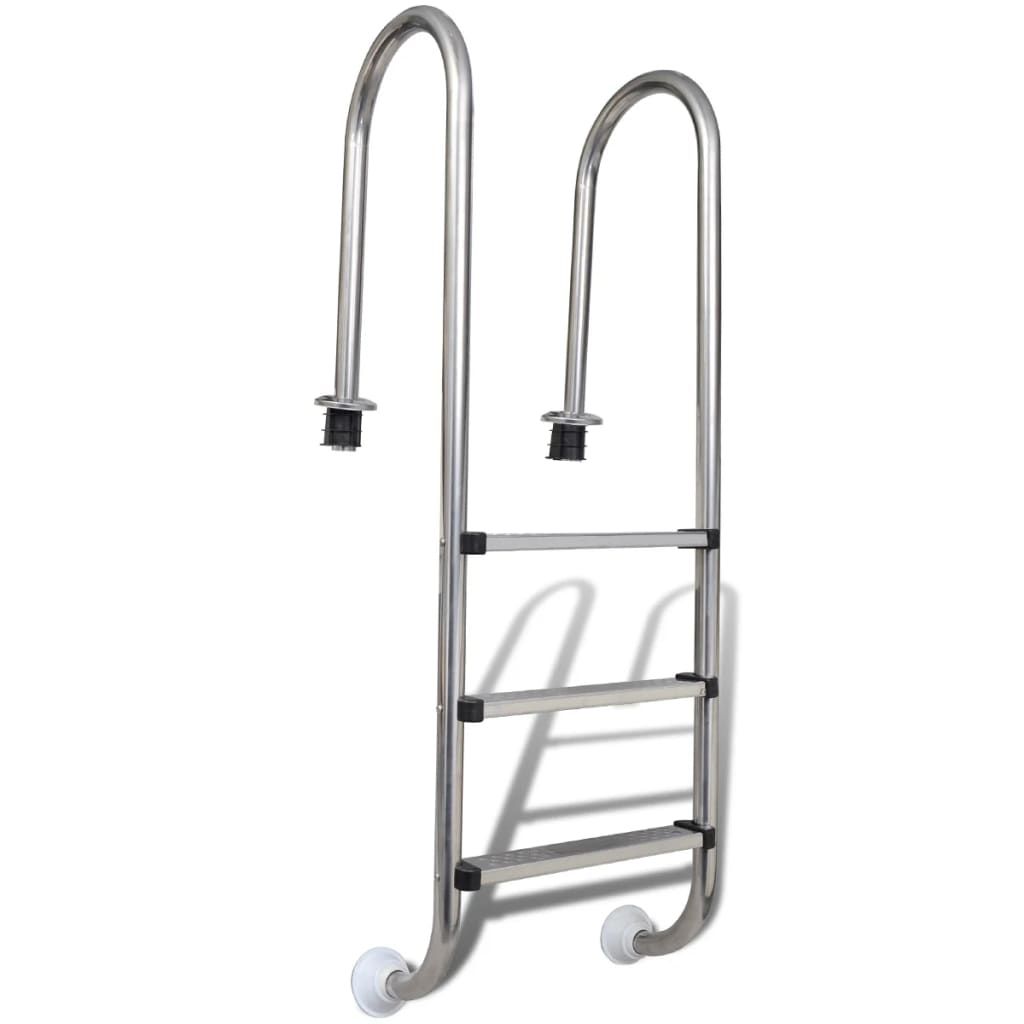 Pool Ladder 3 Steps Stainless Steel 120 cm