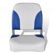 Boat Seat Foldable Backrest With Blue-white Pillow 41 x 36 x 48 cm