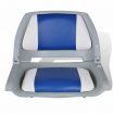 Boat Seat Foldable Backrest With Blue-white Pillow 41 x 51 x 48 cm