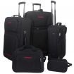 5 Piece Travel Luggage Set Black