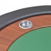 10-Player Poker Table with Dealer Area and Chip Tray Green