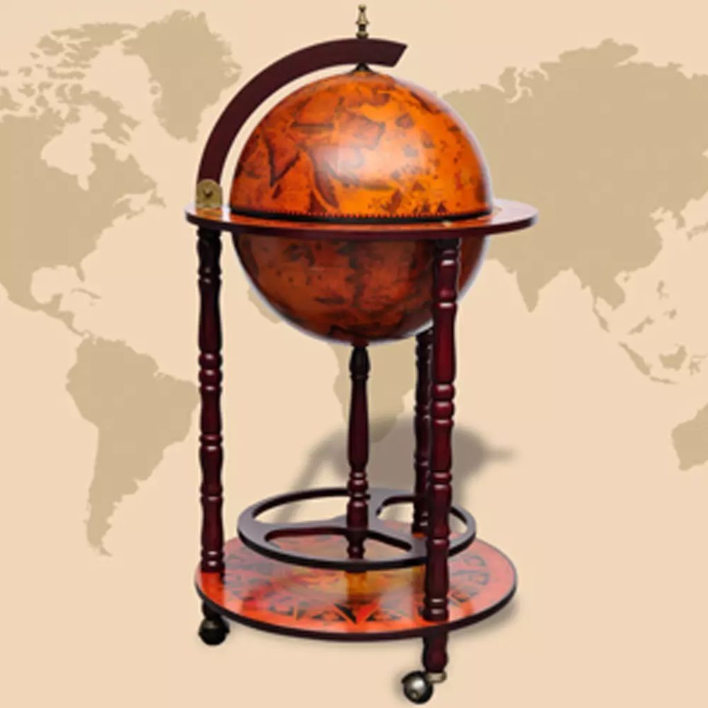 Globe Bar Wine Stand Wood