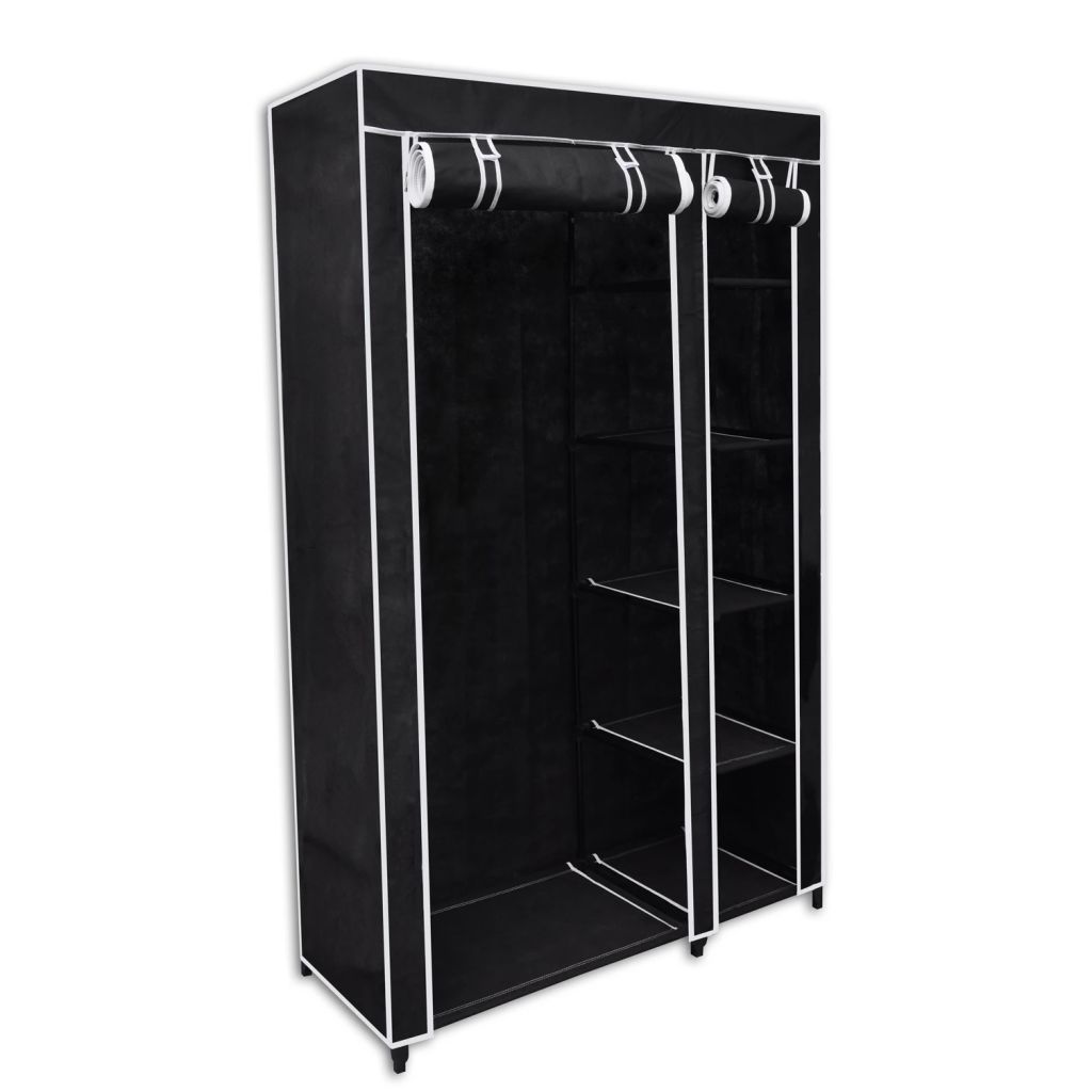 Folding Wardrobe Black 110 x 45 x 175 cm