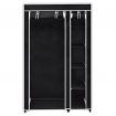 Folding Wardrobe Black 110 x 45 x 175 cm