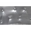 Tub Chair with Foot Stool Artificial Leather Silver